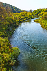 Gold river Suenga ( a tributary of the river Berd ). Siberia, Russia