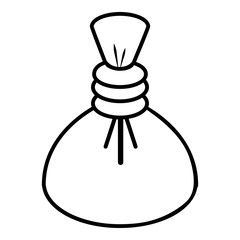 Spa hot compress icon , outline style