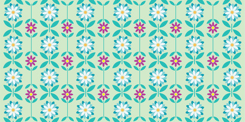 seamless pattern with Sweet Colorful abstract floral , Vector illustration