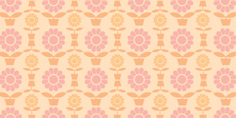 seamless pattern with Sweet Colorful abstract floral , Vector illustration