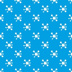 Chemical and physical molecules pattern seamless blue