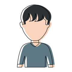avatar man icon over white background colorful design vector illustration