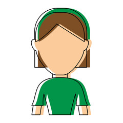 avatar woman icon over white background colorful design vector illustration