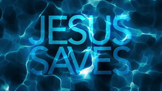 Fractal JESUS  SAVES Water Abstract Loop