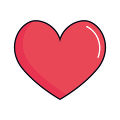 heart icon over white background vector illustration