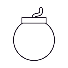 bomb icon over white background vector illustration