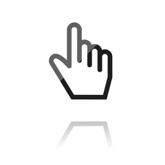 Reflektierendes Symbol mit Glanz - Zeigefinger