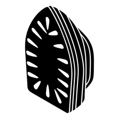 Iron icon, simple style