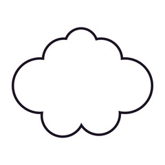 cloud icon over white background vector illustration