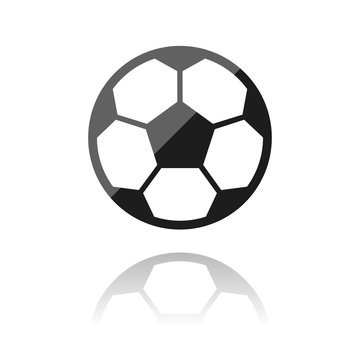 Reflektierendes Symbol mit Glanz - Fußball