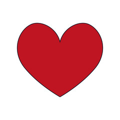 heart icon over white background vector illustration