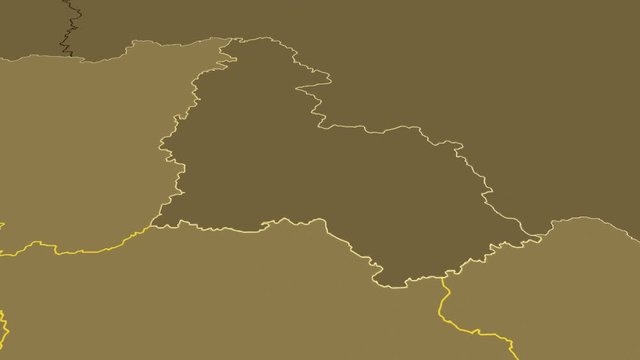 Sumy - Ukraine, region extruded. Bumps