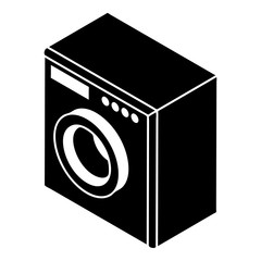 Washing machine icon, simple style