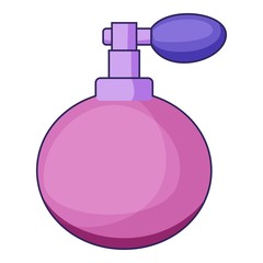 Obraz premium Perfume bottle icon, cartoon style