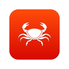 Fresh crab icon digital red