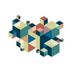 Abstract background decorative with isometric shape © thenatchdl