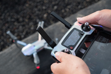Hand control drone to take off