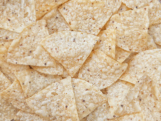 Background from yellow tortilla corn chips