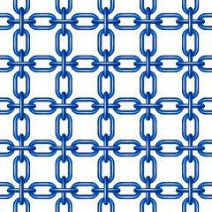 Net of chain in blue design 