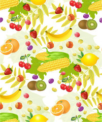 all fruits seamless patterns