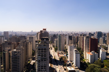 Fototapeta na wymiar Aerial View of Itaim Bibi in Sao Paulo, Brazil