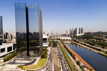 Aerial View of Itaim Bibi in Sao Paulo, Brazil