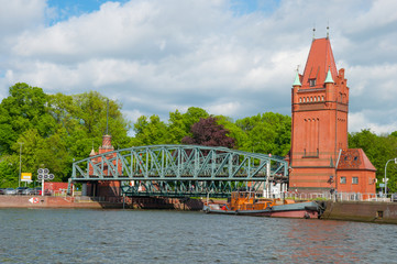 Old bridge near Burgtur in Lubeck Germany