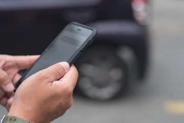 Ride sharing app on mobile phone