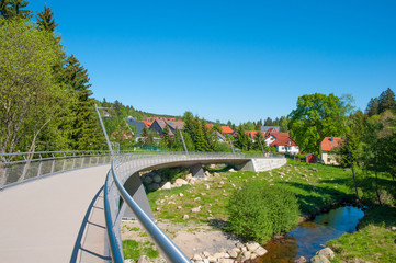 Naklejka premium Bridge in town of schierke in Germany