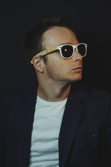 Fototapeta premium portrait of a man with glasses