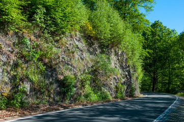 Fototapeta na wymiar Road in the Bode Valley in Germany