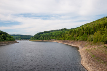 Fototapeta na wymiar Okerstausee reservoir in Germany