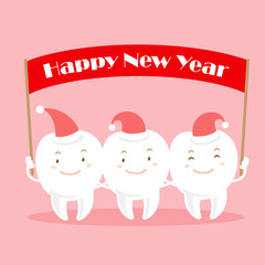 tooth with happy new year