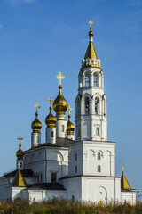 Fototapeta na wymiar Russia . Ekaterinburg . Orthodox Church against the backdrop of summer sky