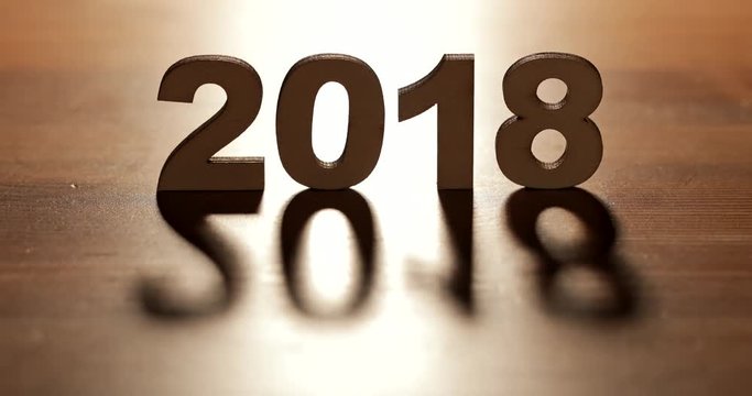 New year concept , number of 2018
