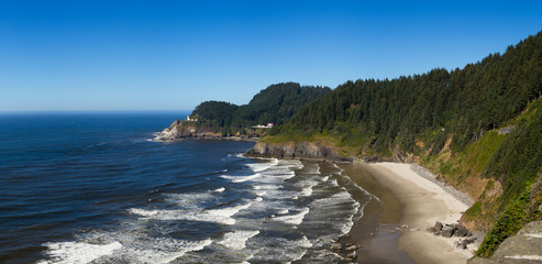 Panoramic View of the Oregon Coast Line