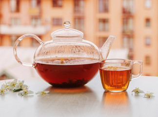 Jasmine tea on the table