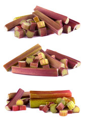Rhubarb isolated on white underground