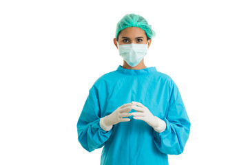 portrait medical doctor on white background