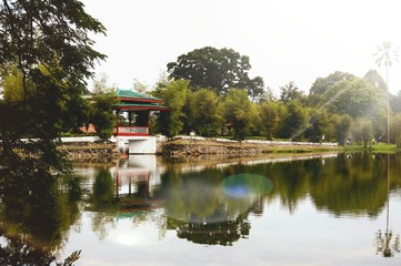 A beautiful lake with reflections