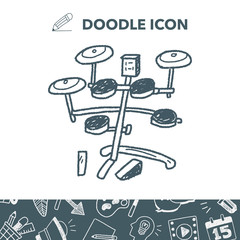 Obraz premium drum doodle