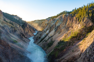 Grand Canyon of Yellowstone at sunrise