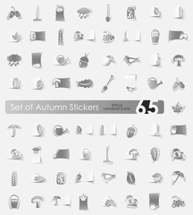 Set of autumn stickers