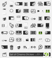 Set of cinema stickers