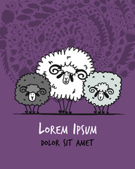 Funny rams, sketch for your design