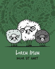 Funny rams, sketch for your design