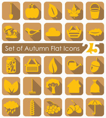 Set of autumn icons