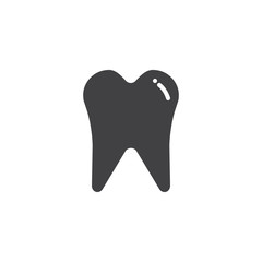 Tooth icon vector, filled flat sign, solid pictogram isolated on white. Stomatology symbol, logo illustration
