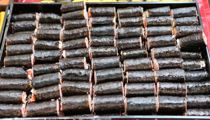 Algae sushi roll.Japanese food.