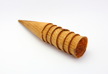 Ice cream cones isolated on white background.